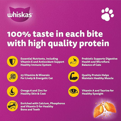 Whiskas Chicken Dry Cat Food Bag, 1.2kg