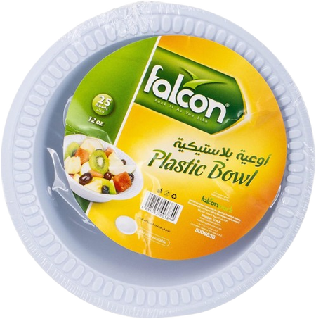 Falcon Plastic Bowl M13, 12oz (1 Pack x 25 Pieces)