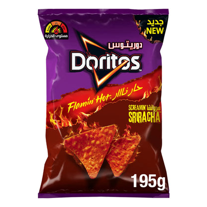Doritos Flamin' Hot Screamin' Sriracha Tortilla Chips, 195g