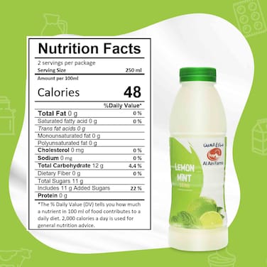 Al Ain Farms Lemon Mint Drink, 500ml