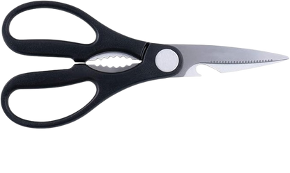 Kitchen Scissor 3-in-1 – Multi-Purpose Stainless Steel Home & Kitchen Utility Shear for Chicken, Poultry, Fish, Meat, Vegetables, Herbs, Flowers - All-in-One Scissor, Nut Cracker & Opener