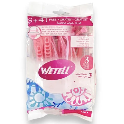WETELL 2 BLADE RAZOR WITH 12 BLADES