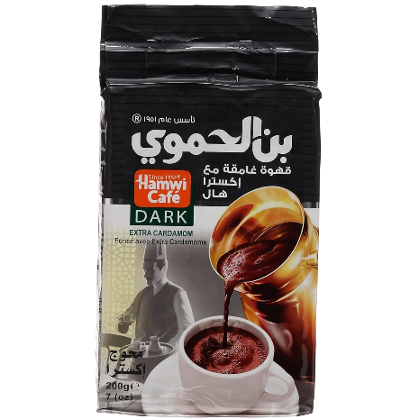 Hamwi Cafe Turkish Coffee with Extra Cardamom / Dark Roasting 200 g