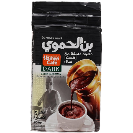 Hamwi Cafe Turkish Coffee with Extra Cardamom / Dark Roasting 200 g