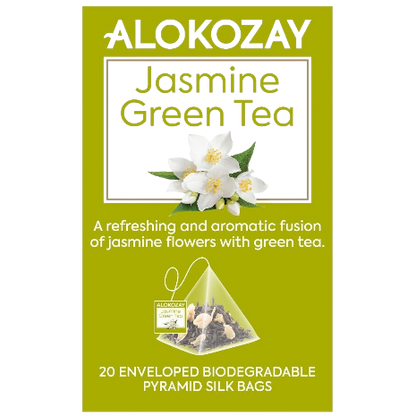 Alokozay Green Jasmine Pyramid Tea Bag, 20 Pieces, 50g