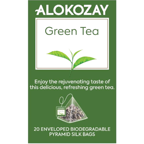 Alokozay Gun Powder Green Pyramid Tea Bag, 20 Pieces, 50g