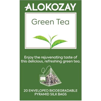 Alokozay Gun Powder Green Pyramid Tea Bag, 20 Pieces, 50g