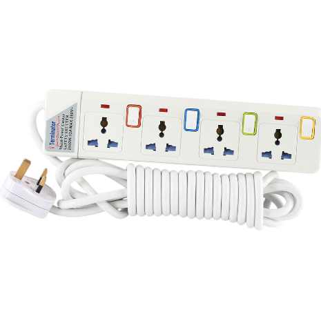 Terminator Extension Socket 4Way 5M Tpb914 5M