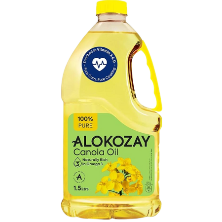 Alokozay 100% Pure Canola Oil, 1.5L