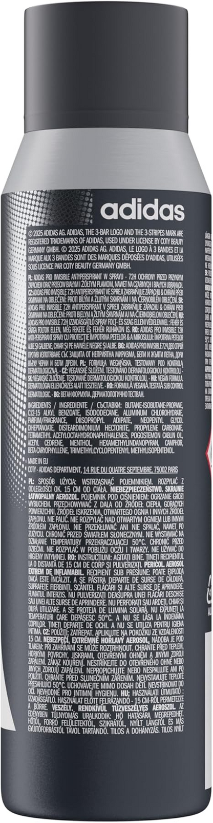 ADIDAS INVISIBLE BODYSPRAY 150ml