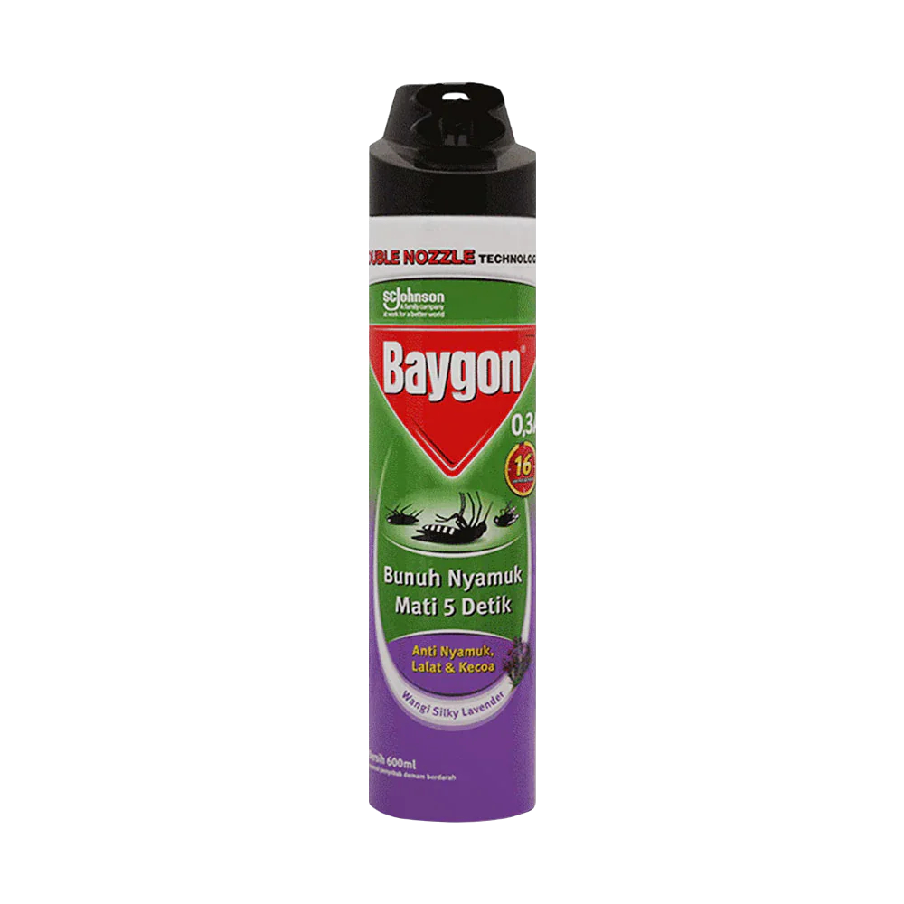 Baygon Aerosol Lavender Mosquito Repellent Spray, 600ml