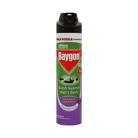 Baygon Aerosol Lavender Mosquito Repellent Spray, 600ml