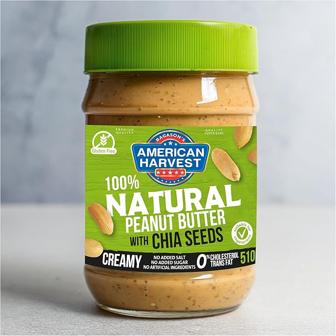 AH PEANUT BUTTER W/CHIA SEEDS 510gm