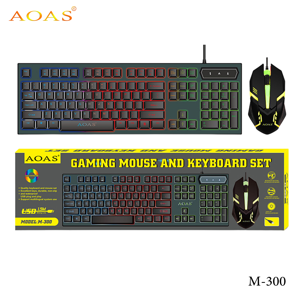 AOAS GAMING MOUSE W/KEYBOARD M-300