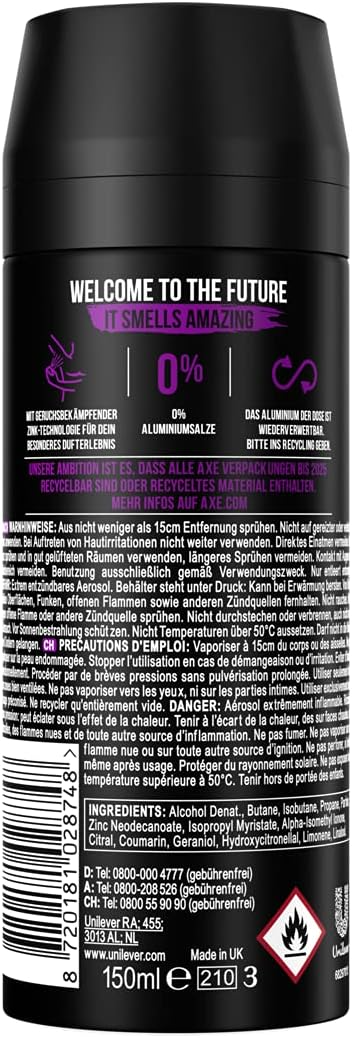 AXE BODY SPRAY EXCITE 150ml