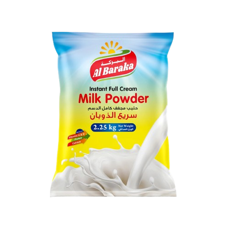 Al Baraka Full Cream Instant Milk Powder, 2.25kg