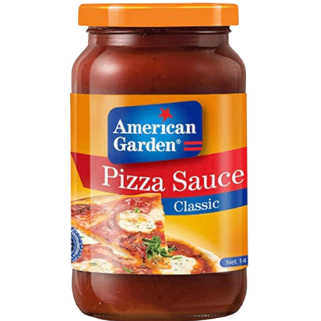 American Garden Pizza Sauce Classic Glass Jar, Gluten-Free, Dairy-Free, 397g