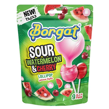 BORGAT CHERRY LOLLYPOP 400gm
