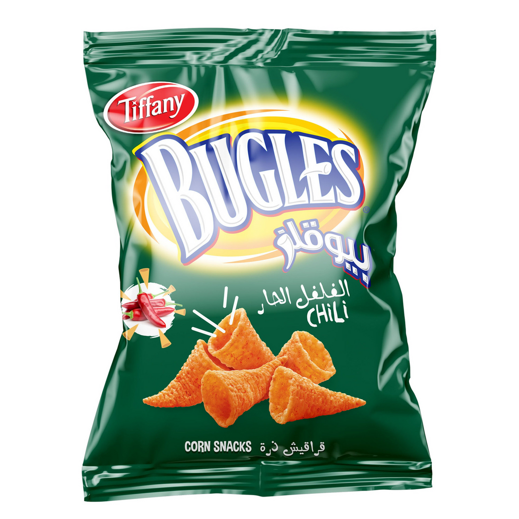 BUGLES CHILLI CORN SNACK 75gm