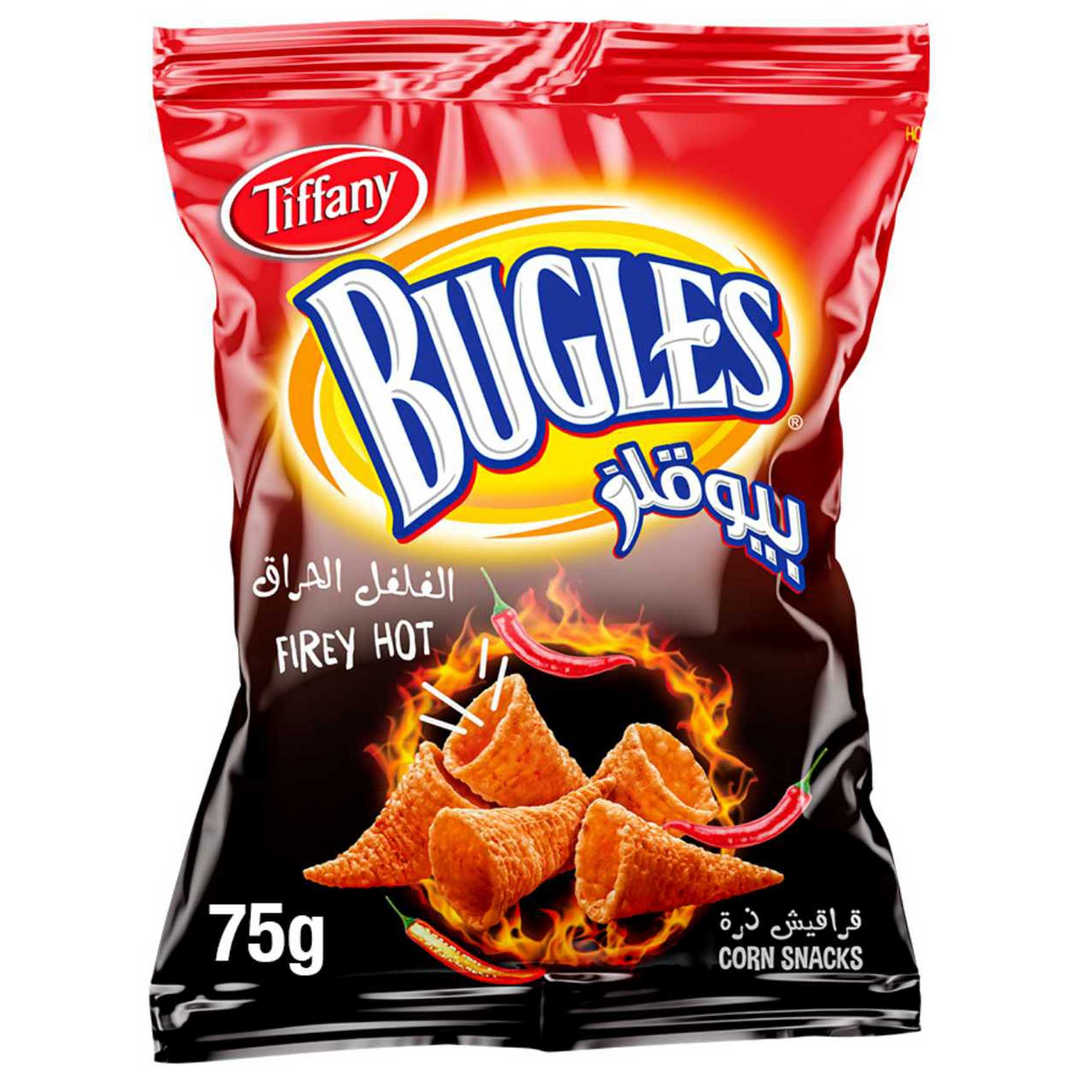 BUGLES FIREY HOT CORN SNACK 75gm