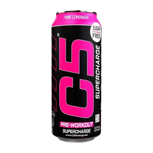 C5 Supercharge Pre-Workout Drink Pink Lemonade Flavor, 473ml
