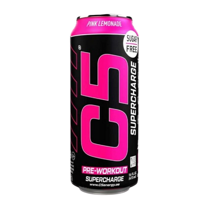 C5 Supercharge Pre-Workout Drink Pink Lemonade Flavor, 473ml