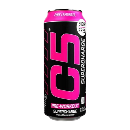 C5 Supercharge Pre-Workout Drink Pink Lemonade Flavor, 473ml