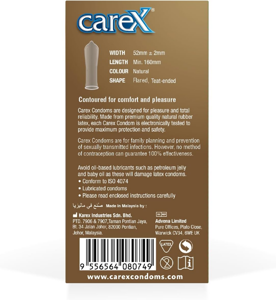 CAREX CLASSIC COMFORT CONDOM 12PCS