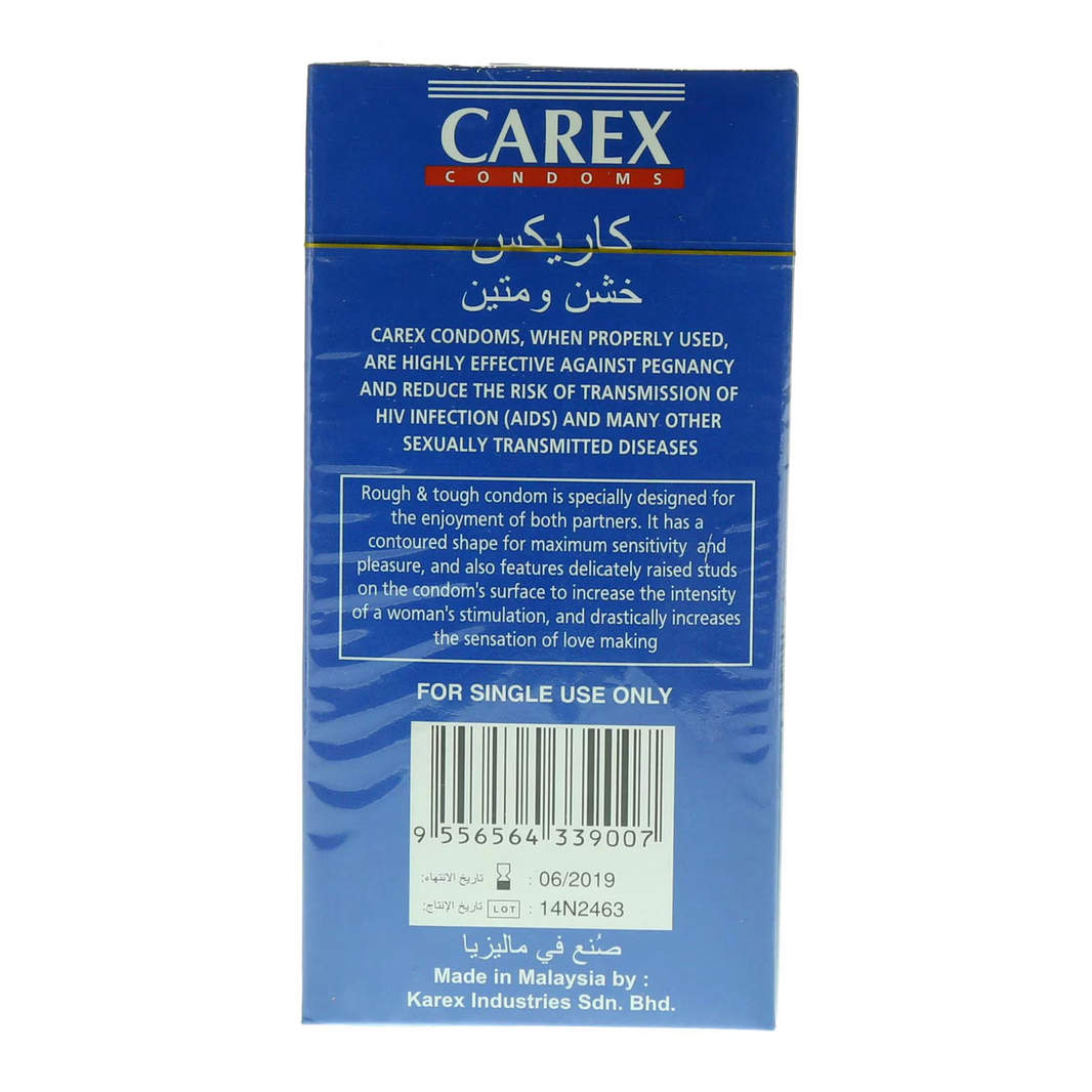 CAREX ROUGH & TOUGH CONDOM 12PCS