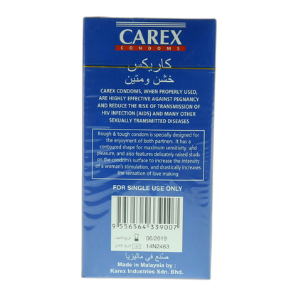 CAREX ROUGH & TOUGH CONDOM 12PCS