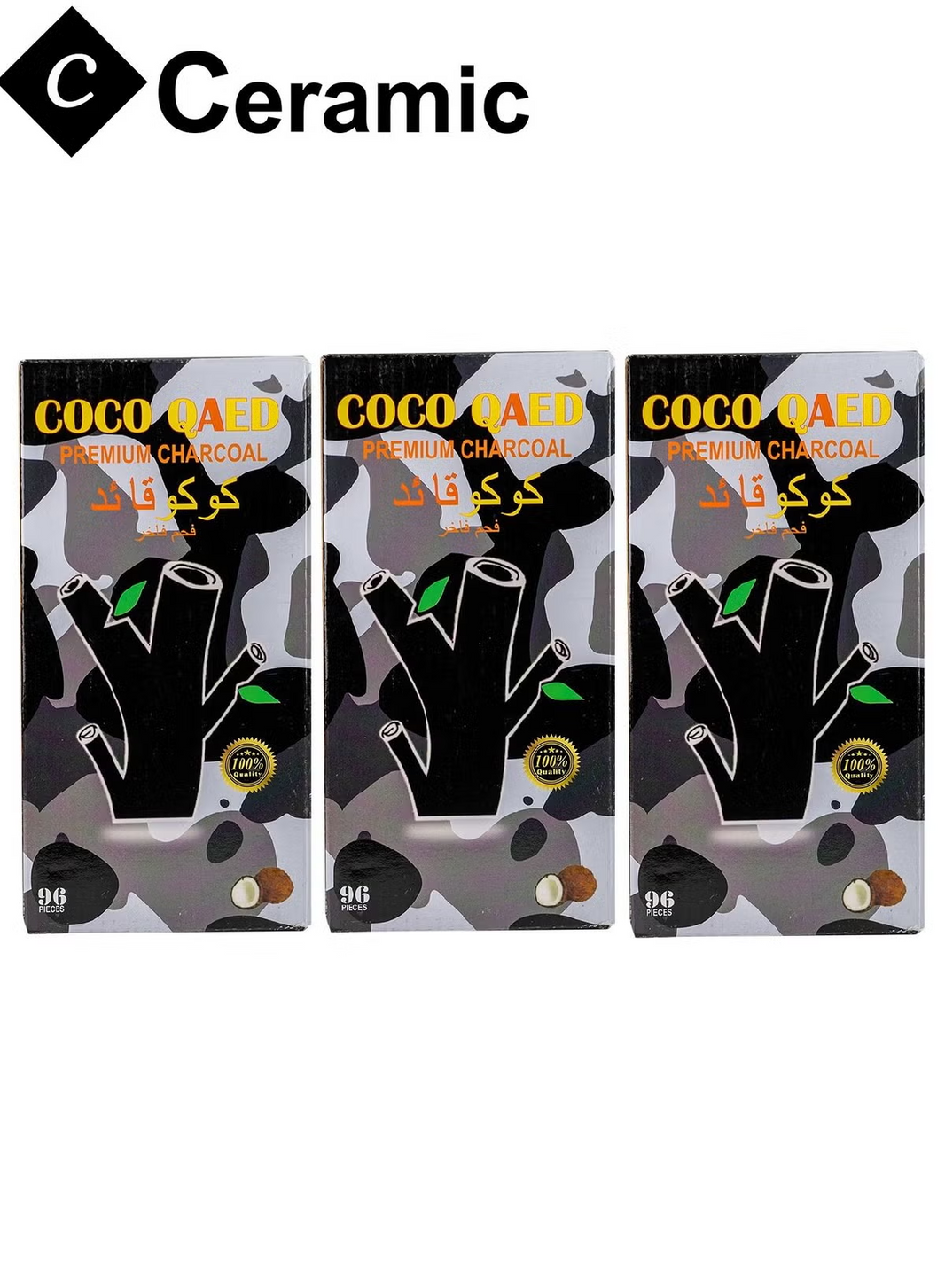 CHARCOAL COCO QAED GREY 96Pc