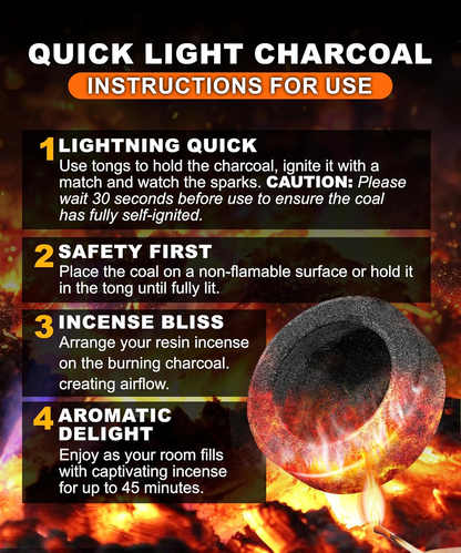 CHARCOAL SUNLIGHT 40mmx100pc