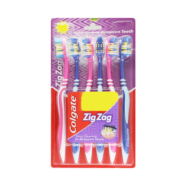 COLGATE ZIGZAG TOOTH BRUSH 6Pcs