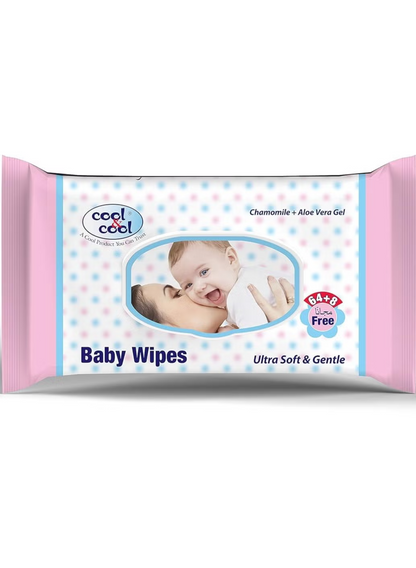COOL BABY WIPES 64+8 WIPES