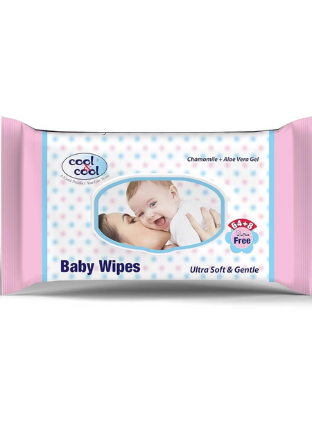 COOL BABY WIPES 64+8 WIPES