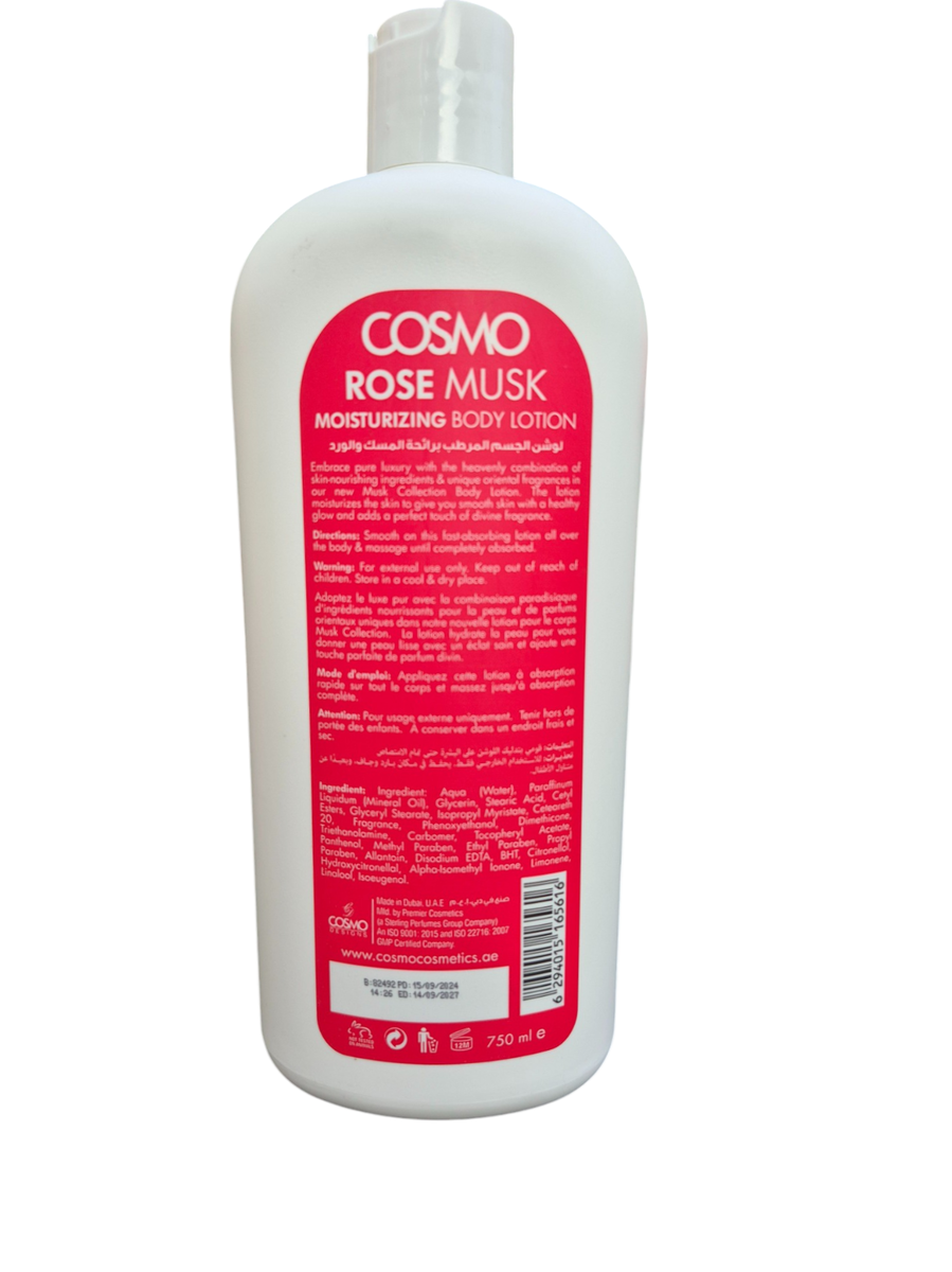 COSMO ROSEMUSK BODY LOTION 750ML