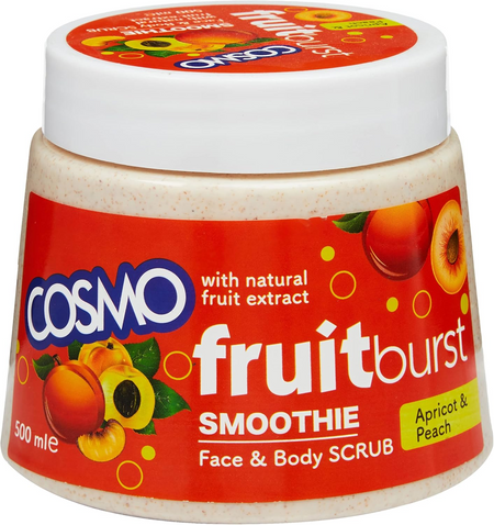 COSMO APRICOT & PEACH FACE & BODY SCRUB 500ml