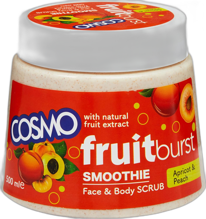 COSMO APRICOT & PEACH FACE & BODY SCRUB 500ml