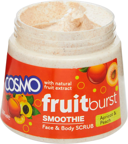 COSMO APRICOT & PEACH FACE & BODY SCRUB 500ml