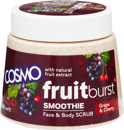 COSMO GRAPE & CHERRY FACE & BODY SCRUB 500ml