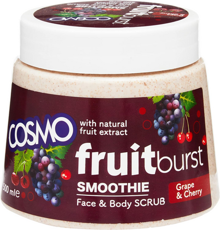 COSMO GRAPE & CHERRY FACE & BODY SCRUB 500ml
