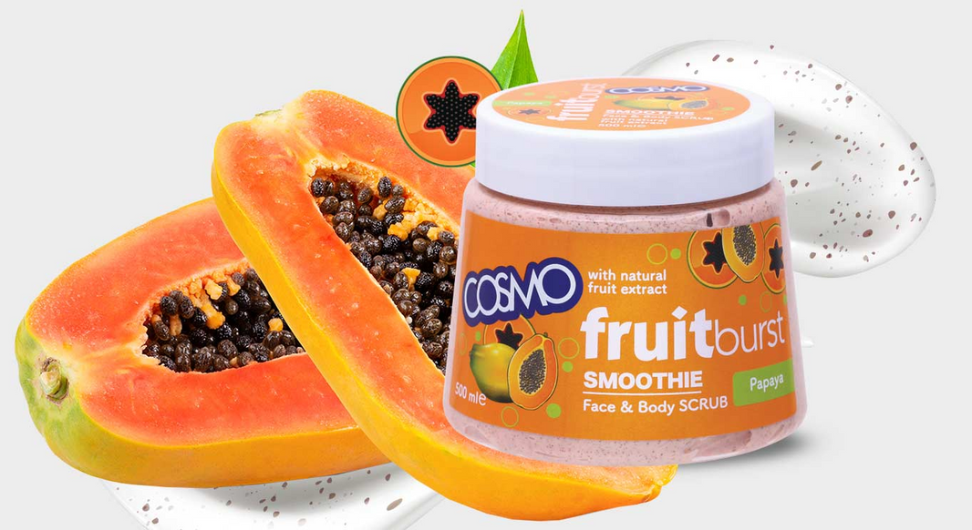 COSMO PAPAYA FACE & BODY SCRUB 500ml