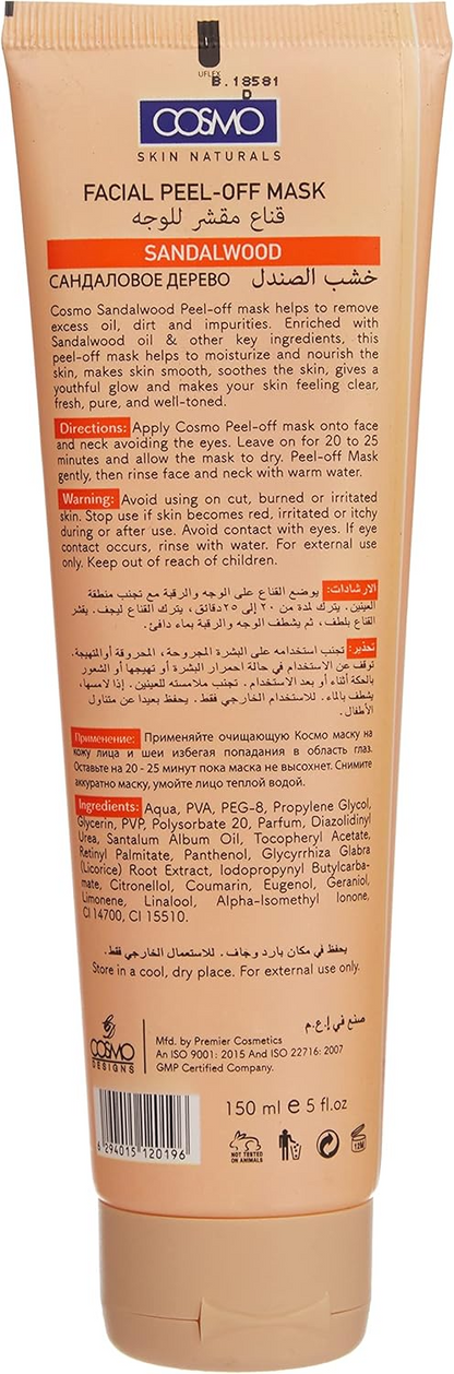 COSMO PEEL-OFF MASK SANDLWD 150ML