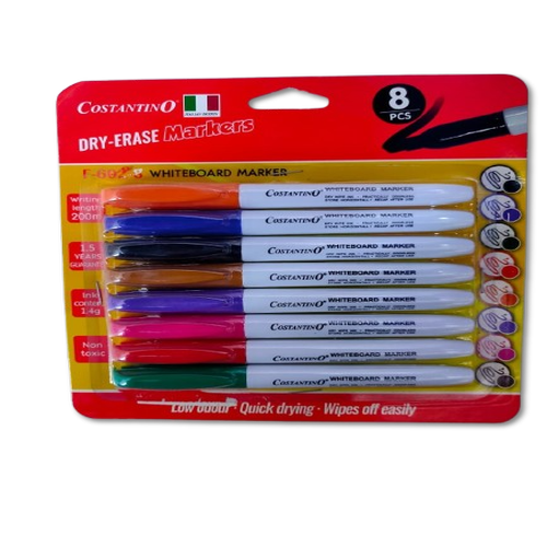 COSTANTINO DRY ERASE MARKER 8Pcs F602-8