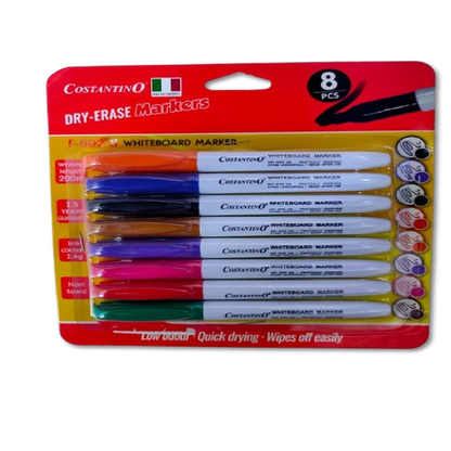 COSTANTINO DRY ERASE MARKER 8Pcs F602-8