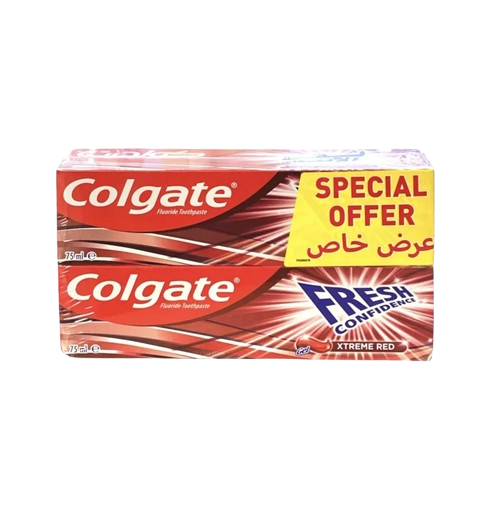 Colgate Fresh Confidence Red Toothpaste, 4x75ml