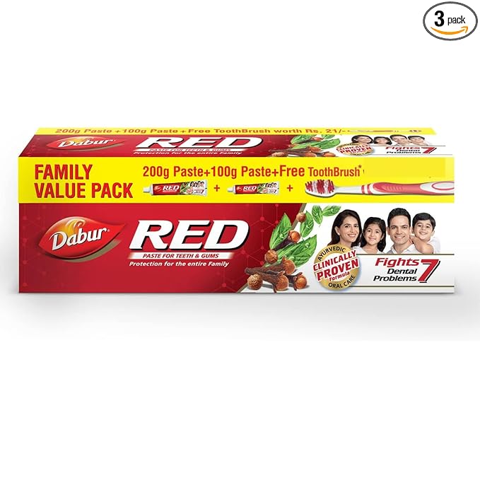 DABUR RED TOOTH PASTE+BRUSH