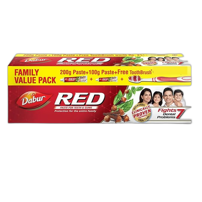 DABUR RED TOOTH PASTE+BRUSH