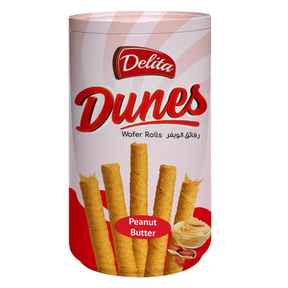 DELITA DUNES PEANUT BUTTER WAFER ROLLS 250gm