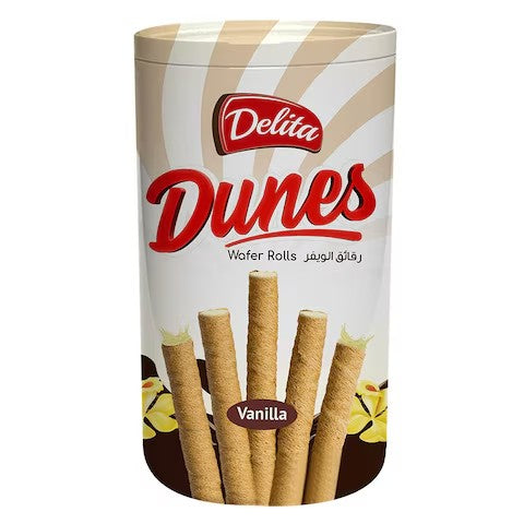 DELITA DUNES VANILLA WAFER ROLLS 250gm